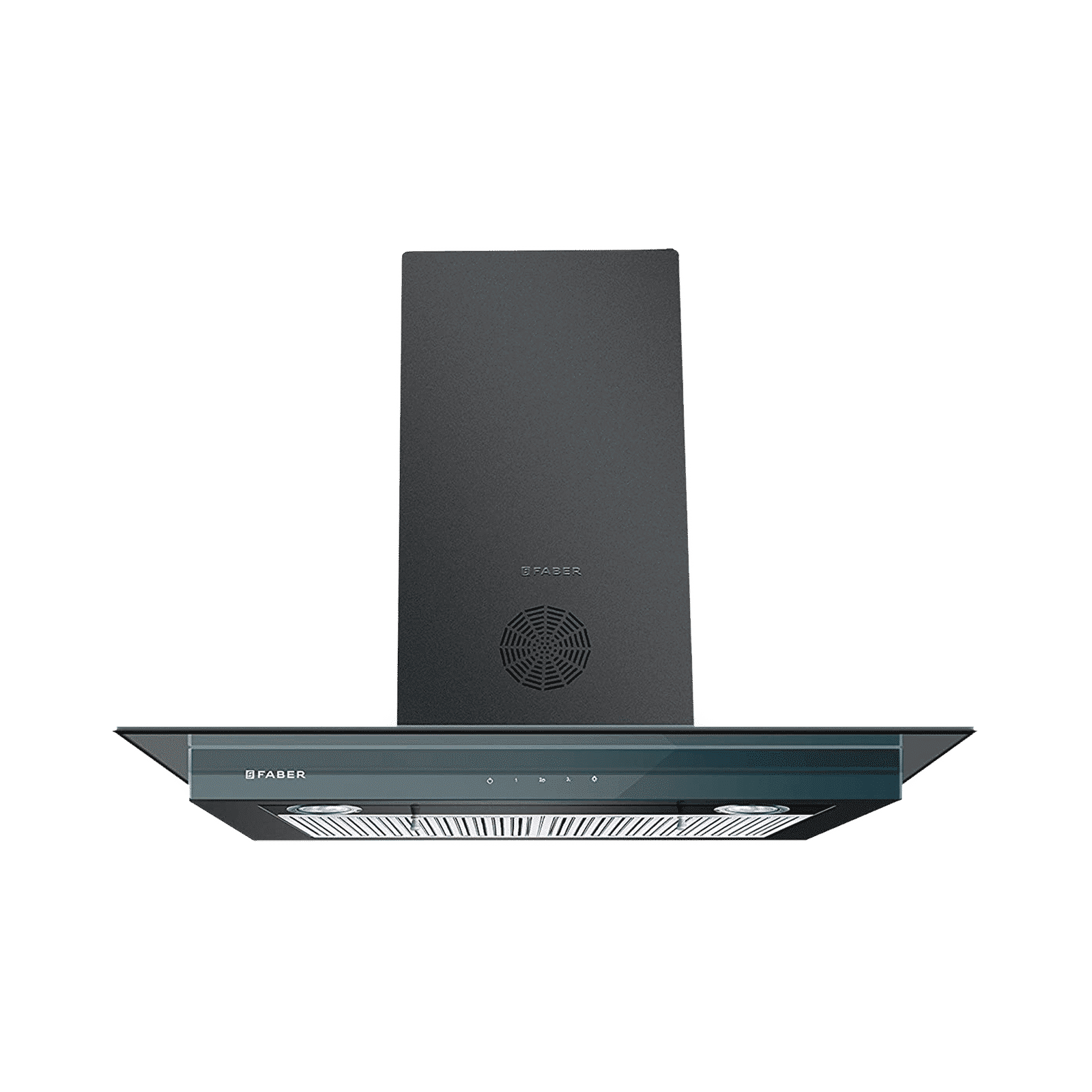 FABER SUPER 3D PLUS T2S2 BK TC LTW 60cm 1150m3/hr Ductless Wall Mounted Chimney with Touch Control Panel (Black)_1