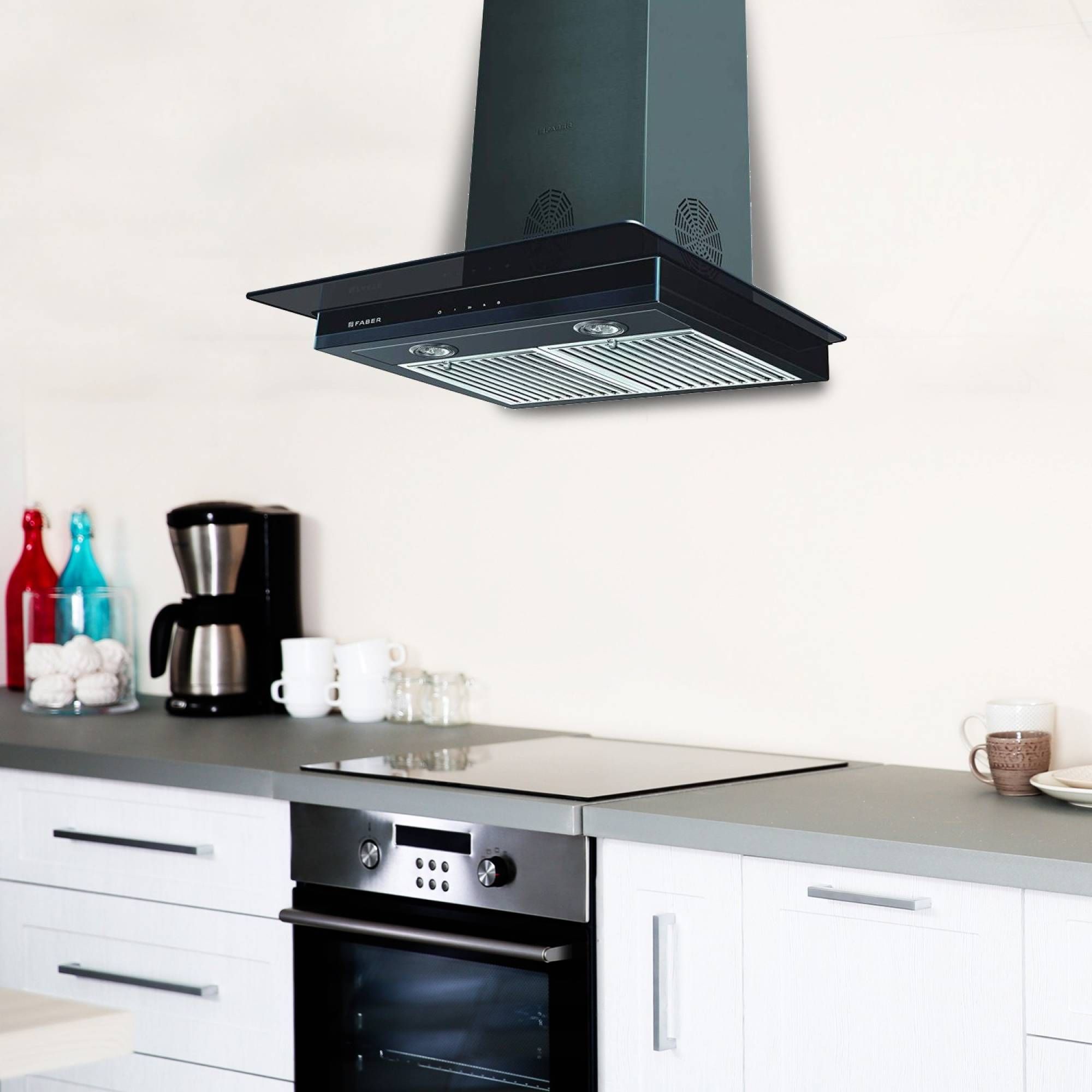 FABER SUPER 3D PLUS T2S2 BK TC LTW 60cm 1150m3/hr Ductless Wall Mounted Chimney with Touch Control Panel (Black)_8