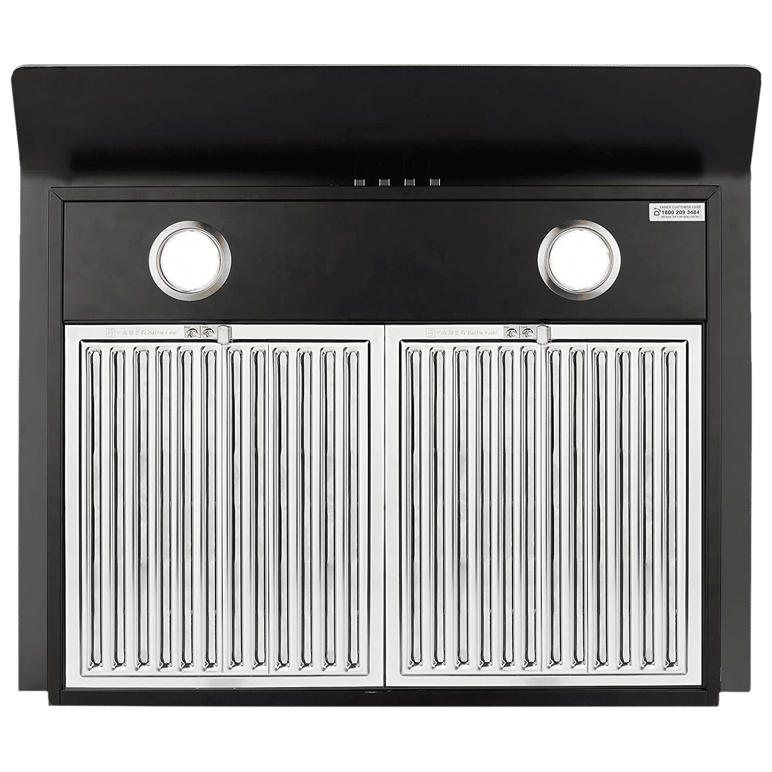 FABER Arco 3D Plus 60cm 1150m3/hr Ducted Wall Mounted Chimney with Baffle Filter (Black)_5