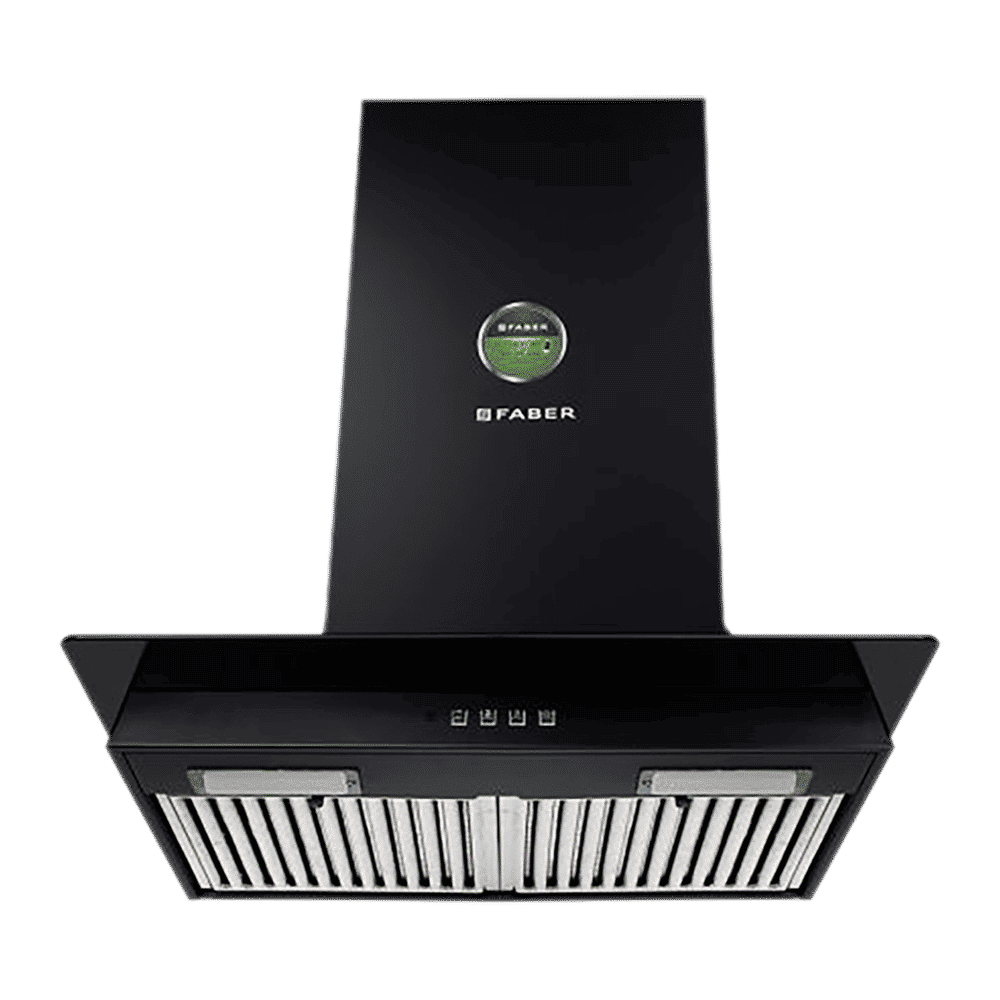 FABER Glassy 3D 60cm 1095m3/hr Ducted Wall Mounted Chimney with Baffle Filter (Black)_11