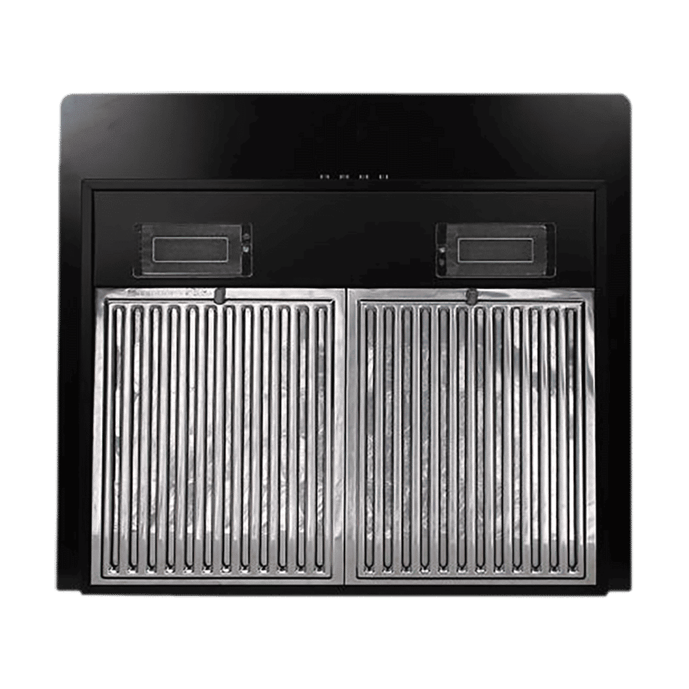 FABER Glassy 3D 60cm 1095m3/hr Ducted Wall Mounted Chimney with Baffle Filter (Black)_13