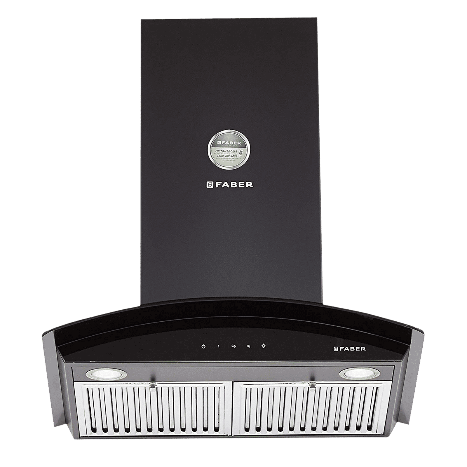 FABER FEEL 3D T2S2 BK LTW 60cm 1095m3/hr Ducted Wall Mounted Chimney with Push Button Control (Black)_1