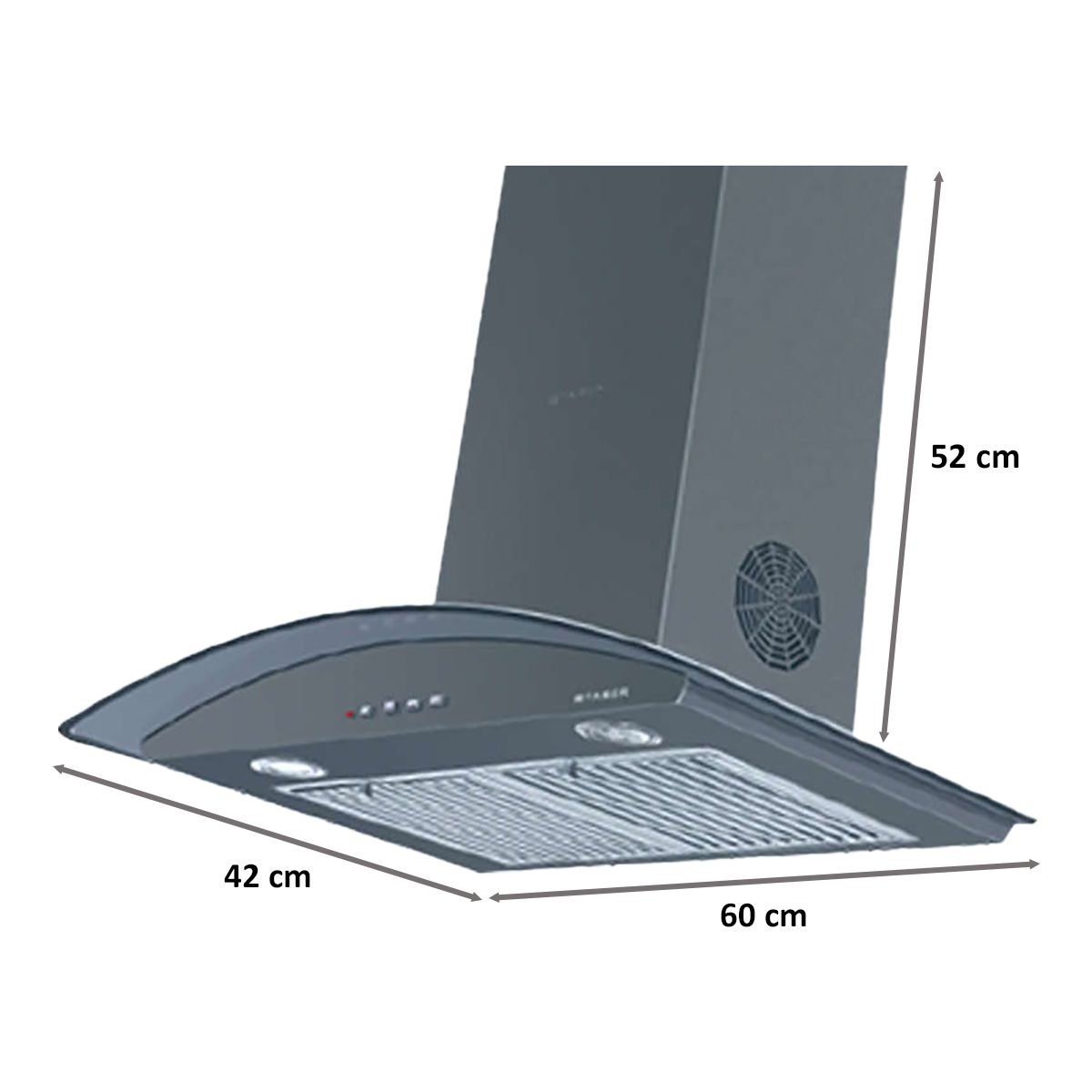 FABER Feel 3D 1095m3/hr 60cm Wall Mount Chimney (Baffle Filter 3D T2S2 LTW 60 Stainless Steel)_2