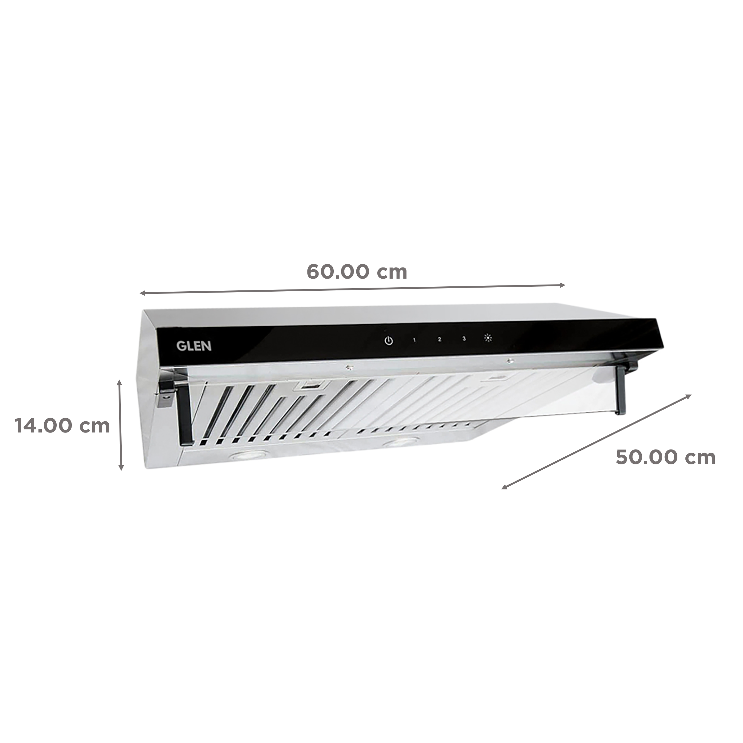 GLEN 6001 SS TS 60cm 1000m3/hr Ducted Wall Mounted Chimney with Touch Sensor Control (Silver)_2