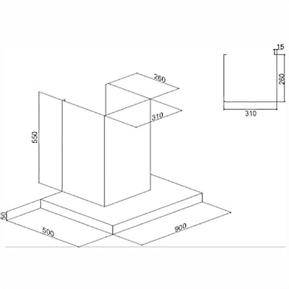 GLEN GL 6056 TS BF LTW 60cm 1250m3/hr Ducted Wall Mounted Chimney with Touch Control Sensor (Silver/Black)_7