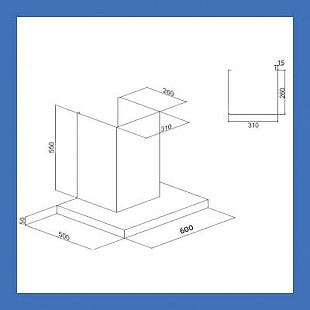 GLEN GL 6056 TS BF LTW 60cm 1250m3/hr Ducted Wall Mounted Chimney with Touch Control Sensor (Silver/Black)_9