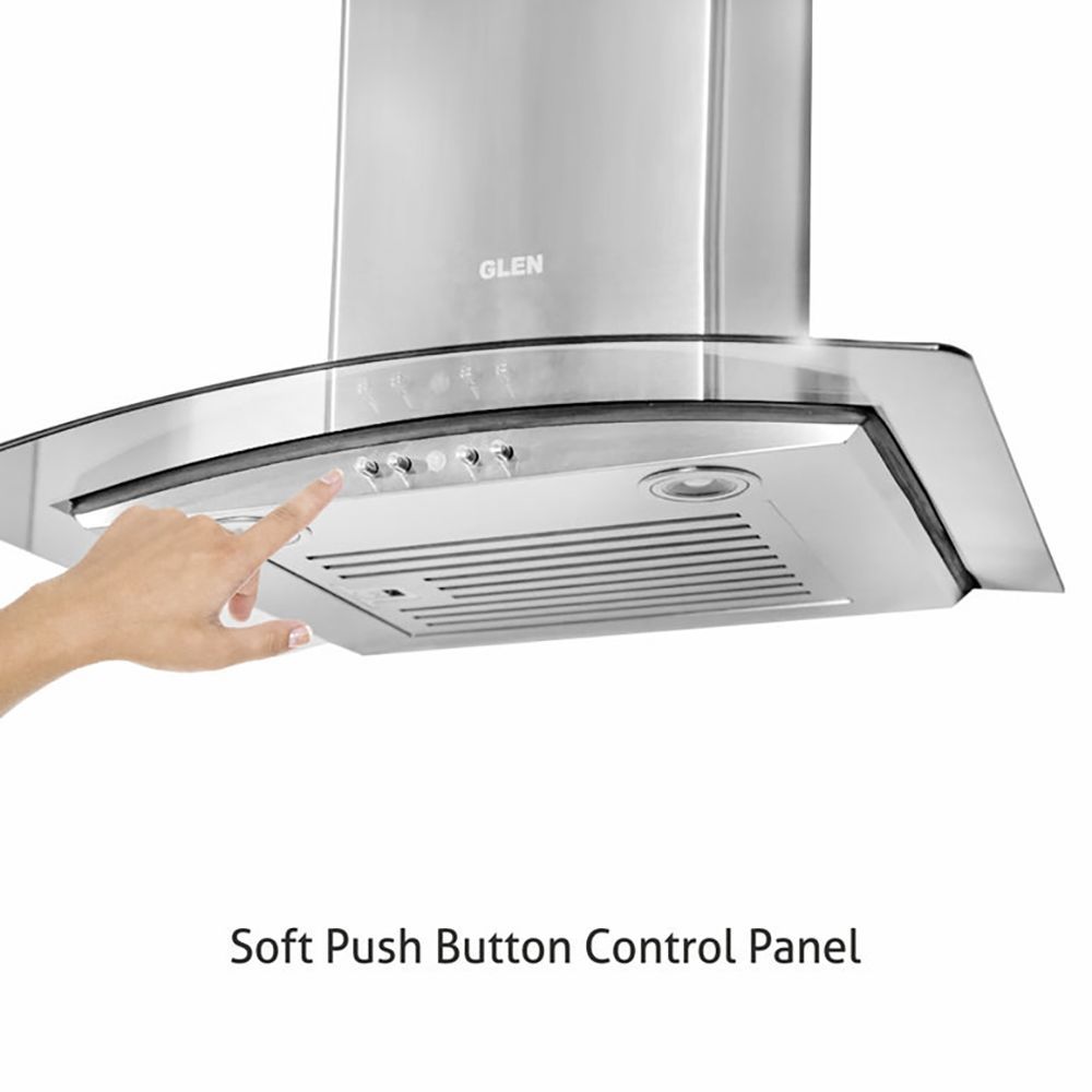 GLEN 6071 EX 60cm 1000m3/hr Ducted Wall Mounted Chimney with Push Button Control (Silver)_13