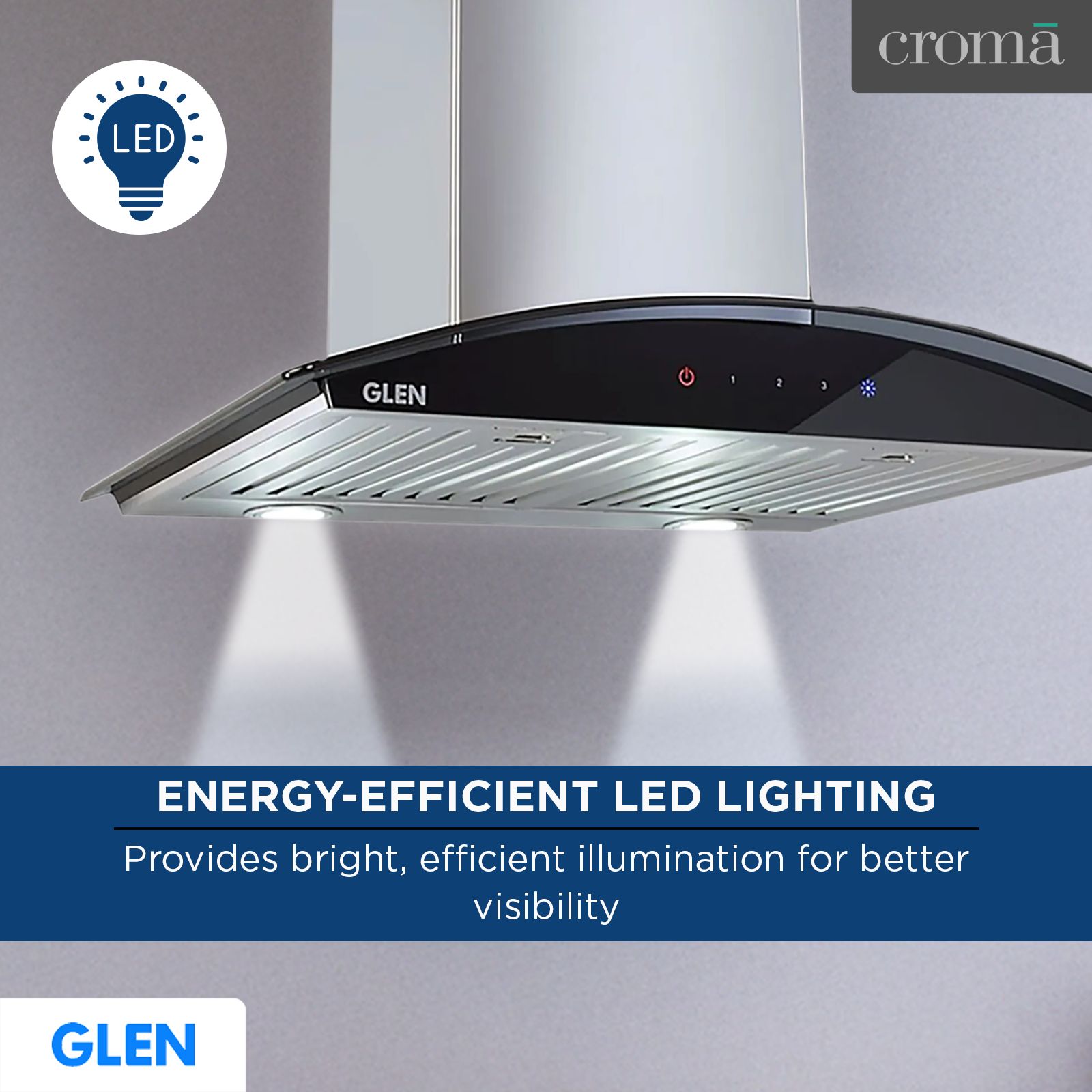 GLEN 6071 SXTS 60cm 1000m3/hr Ducted Wall Mounted Chimney with Touch Sensor Control (Black)_9