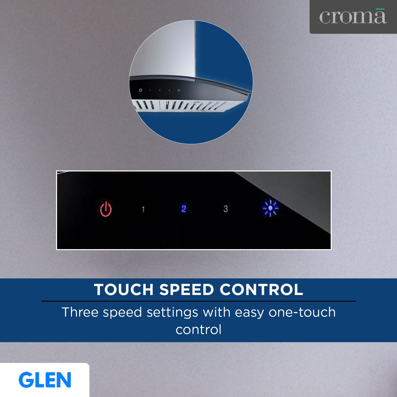 GLEN 6071 SXTS 60cm 1000m3/hr Ducted Wall Mounted Chimney with Touch Sensor Control (Black)_10