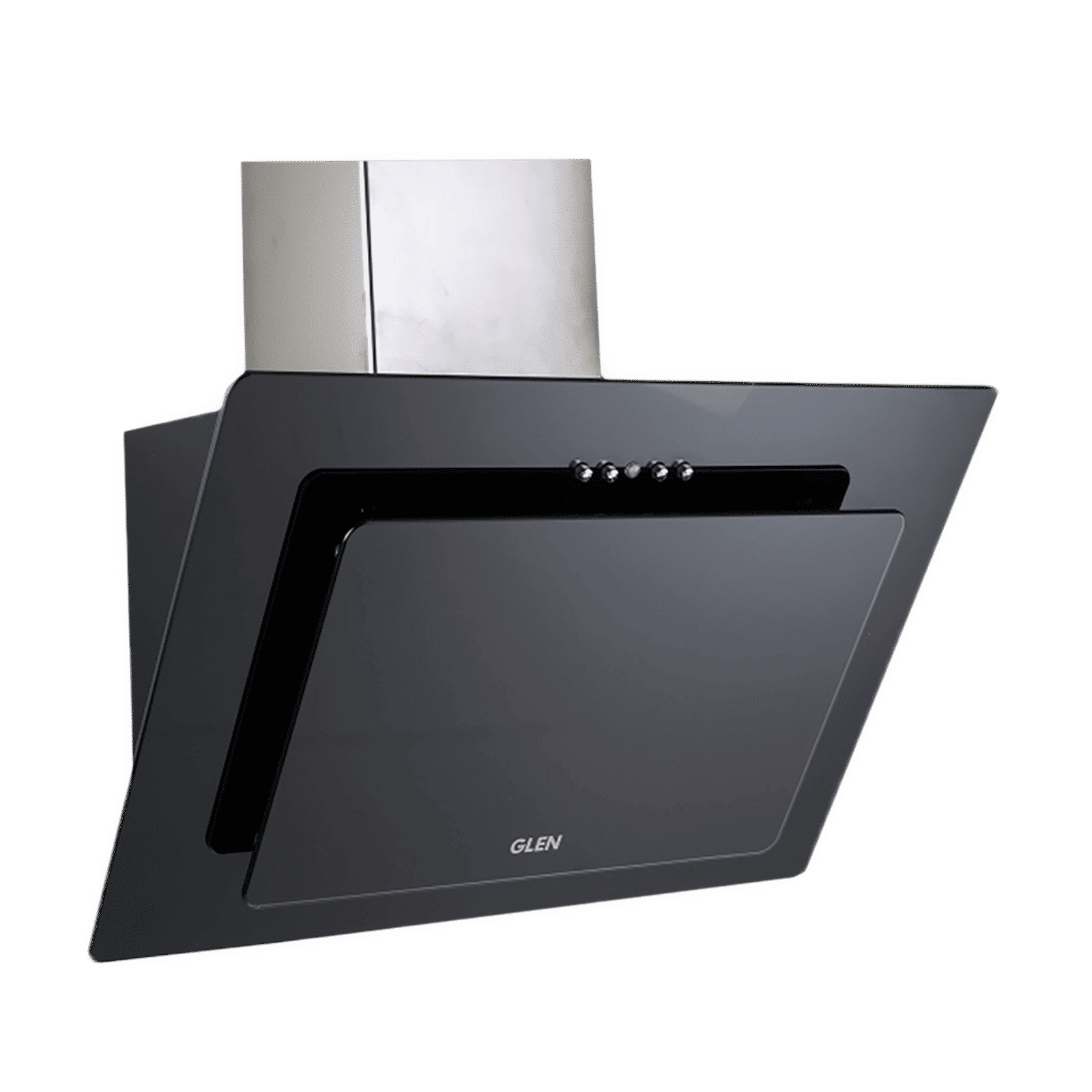 GLEN 6079 PB 60cm 1000m3/hr Ducted Wall Mounted Chimney with Push Button Control (Black)_1