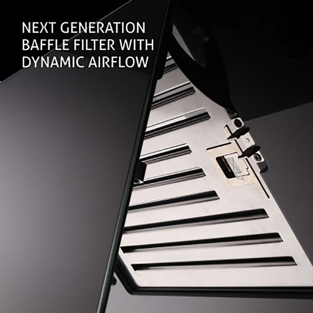 GLEN 6079 PB 60cm 1000m3/hr Ducted Wall Mounted Chimney with Push Button Control (Black)_10