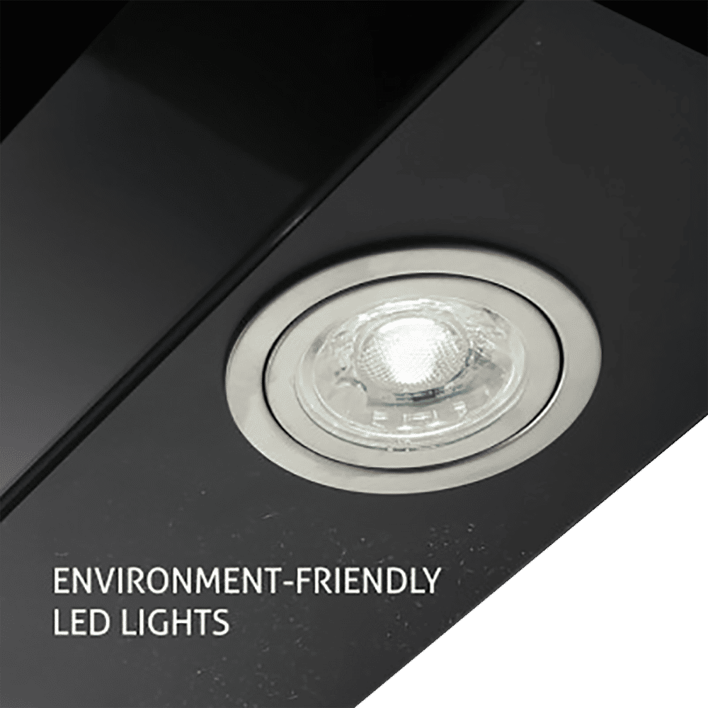 GLEN 6079 PB 60cm 1000m3/hr Ducted Wall Mounted Chimney with Push Button Control (Black)_13