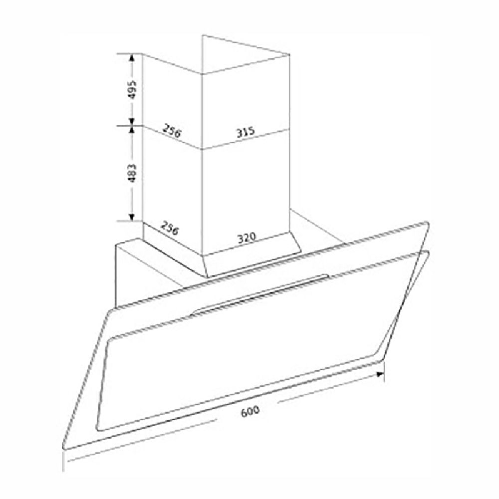 GLEN GL 6079 TS LTW 60cm 1250m3/hr Ductless Wall Mounted Chimney with Touch Control Sensor (Black)_12