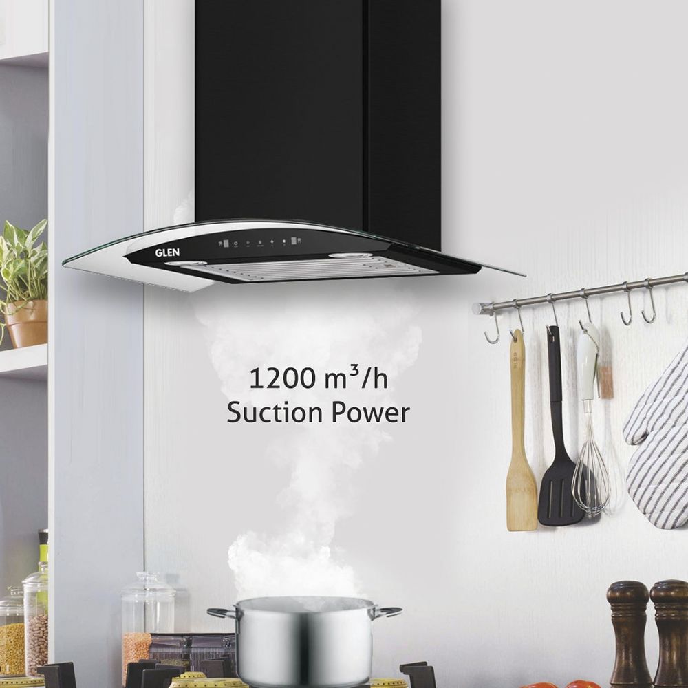 GLEN GL 6063 BL 60cm 1200m3/hr Ducted Auto Clean Wall Mounted Chimney with Touch Control Panel (Black)_13