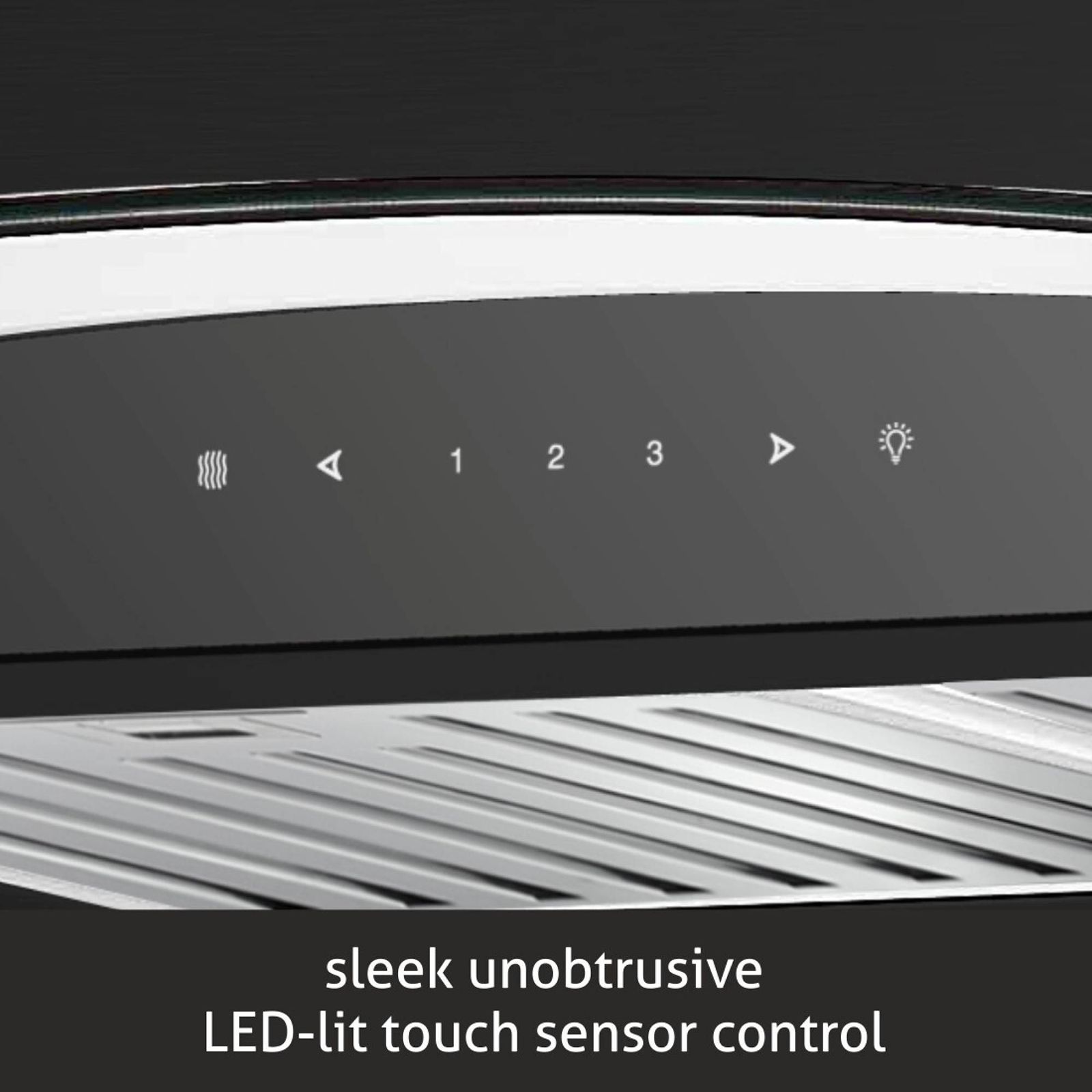 GLEN GL 6063 BL 60cm 1200m3/hr Ducted Auto Clean Wall Mounted Chimney with Touch Control Panel (Black)_5