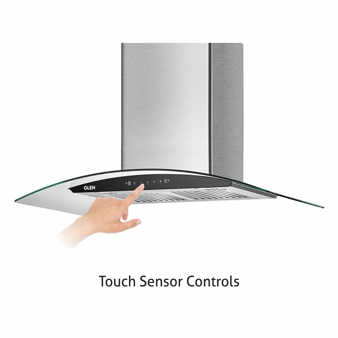 GLEN GL 6063 SS 90cm 1200m3/hr Ducted Auto Clean Ceiling Mounted Chimney with Touch Control Panel (Silver)_13