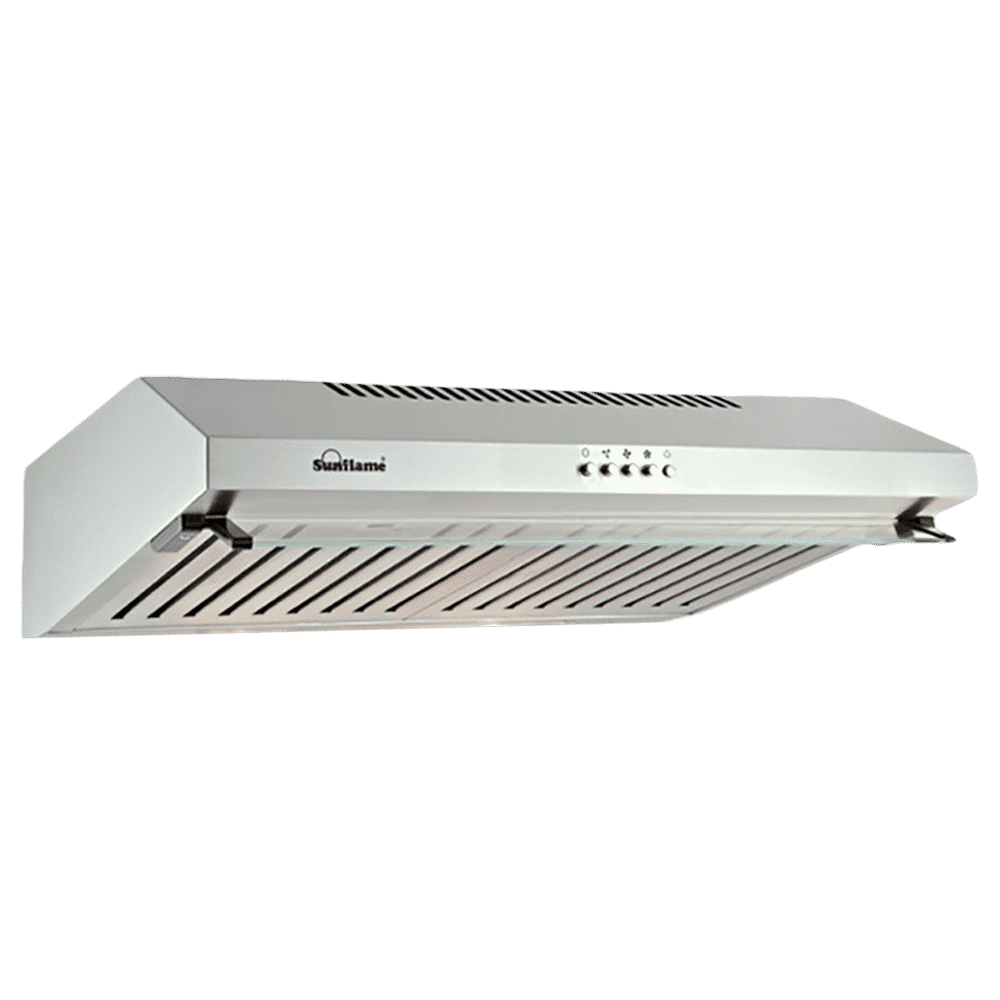 Sunflame Aveo Dx 60cm 700m3/hr Ducted Wall Mounted Chimney with Push Button Control (Silver)_1