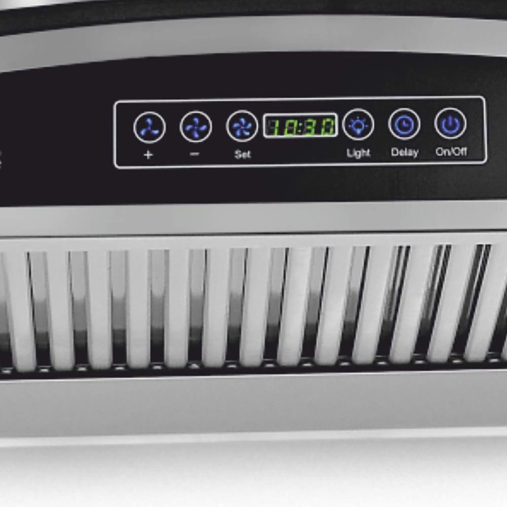 Sunflame Innova 90cm 1230m3/hr Ducted Auto Clean Wall Mounted Chimney with Feather Touch Controls (Black)_8