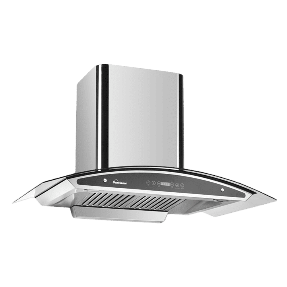 Sunflame Innova 90cm 1230m3/hr Ducted Auto Clean Wall Mounted Chimney with Feather Touch Controls (Black)_5