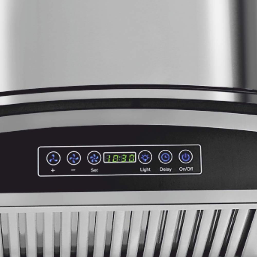 Sunflame Innova 90cm 1230m3/hr Ducted Auto Clean Wall Mounted Chimney with Feather Touch Controls (Black)_6