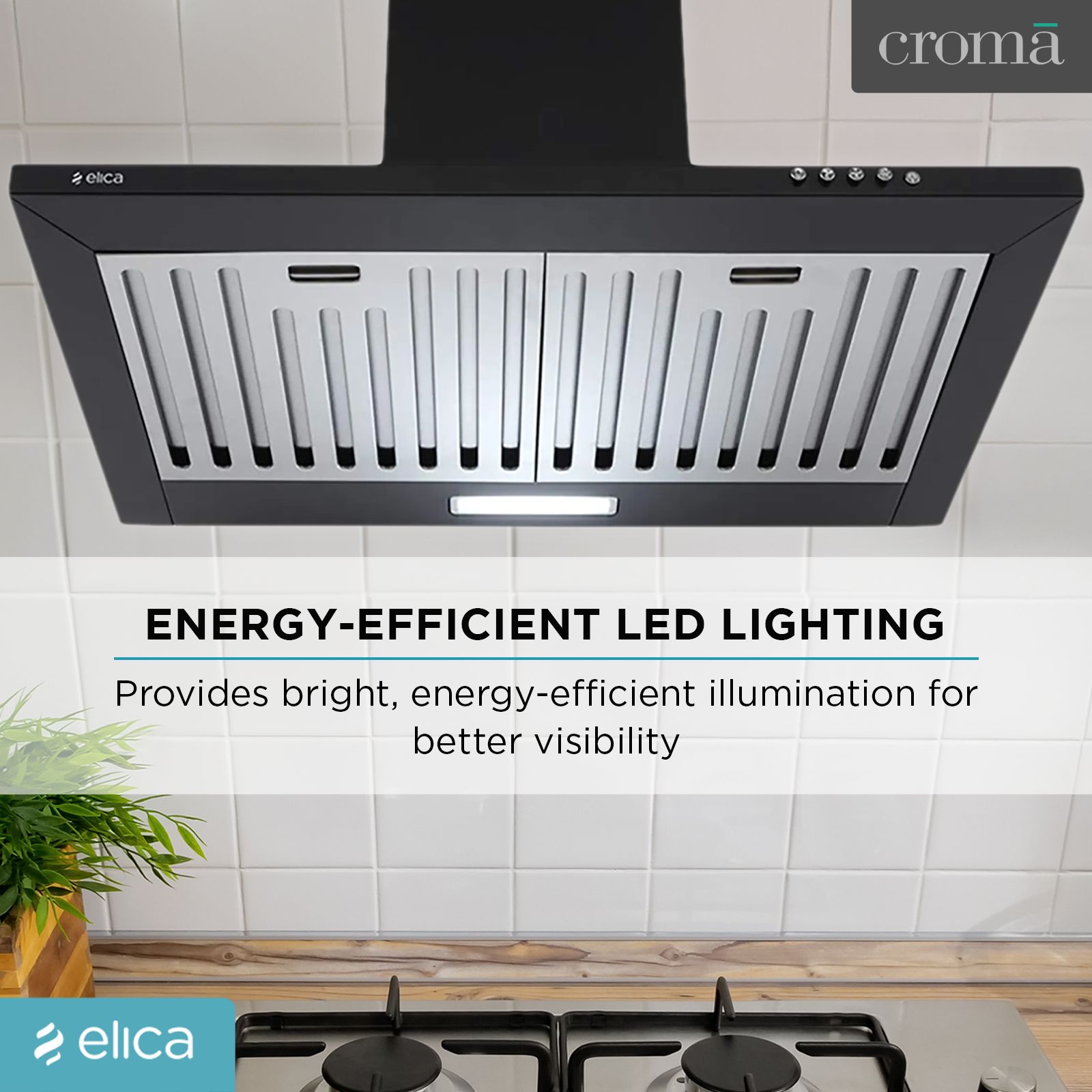 elica STRIP BF 60 NERO 60cm 880m3/hr Ducted Wall Mounted Chimney with Push Button Control (Black) elica STRIP BF 60 NERO 60cm 880m3/hr Ducted Wall Mounted Chimney with Push Button Control (Black)_11