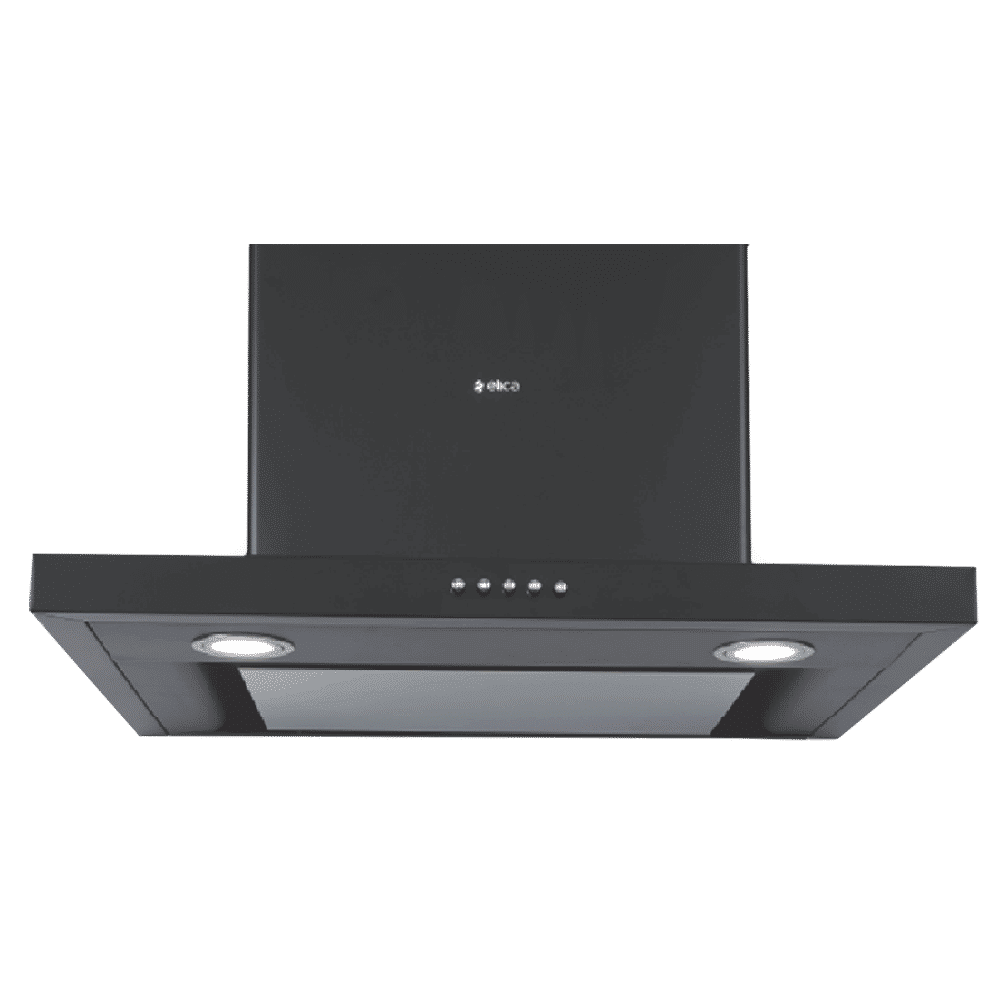 elica SPOT H4 EDS HE LTW 60 NERO PB 60cm 1010m3/hr Ducted Wall Mounted Chimney with Push Button Control (Black)_1