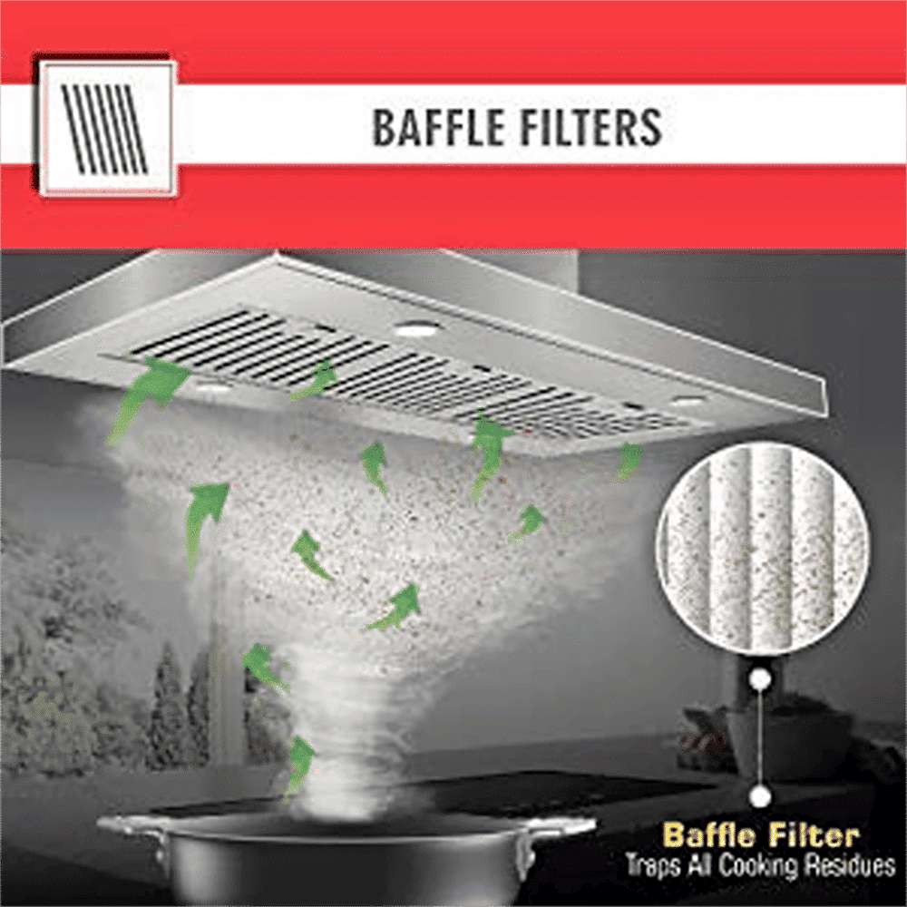 elica AH 260 BF SS 60cm 1100m3/hr Ducted Wall Mounted Chimney with Push Button Control (Silver)_5