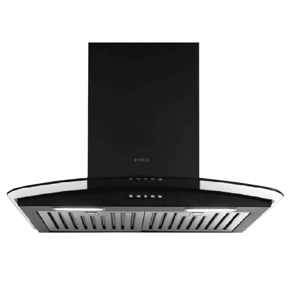 elica GLACE TF ETB PLUS LTW 60 NERO PB LED 60cm 1220m3/hr Ducted Wall Mounted Chimney with Push Button Control (Black)_1