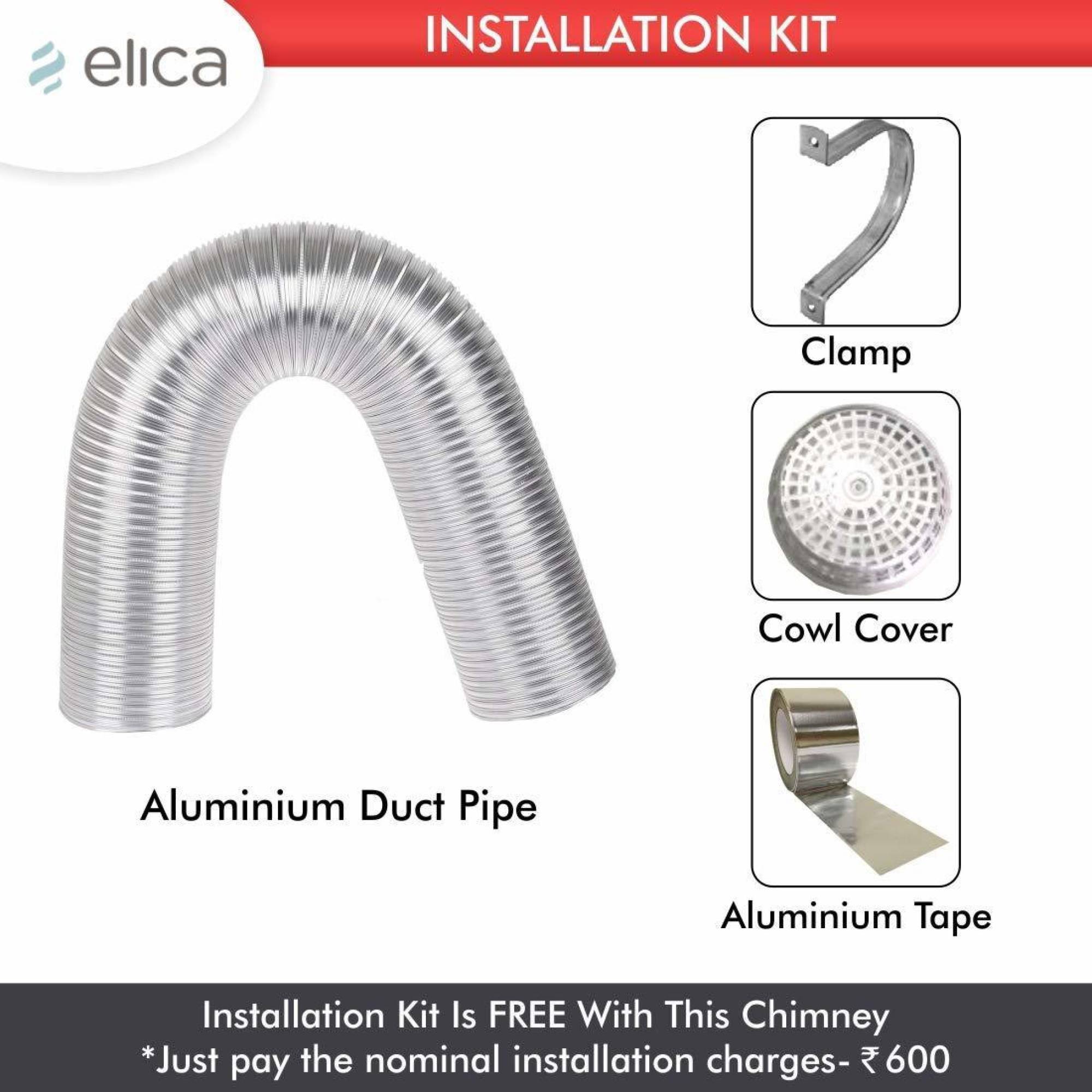 elica GLACE TF ETB Plus LTW 60 PB LED 60cm 1220m3/hr Ducted Wall Mounted Chimney with Push Button Control (Silver) elica GLACE TF ETB Plus LTW 60 PB LED 60cm 1220m3/hr Ducted Wall Mounted Chimney with Push Button Control (Silver)_6