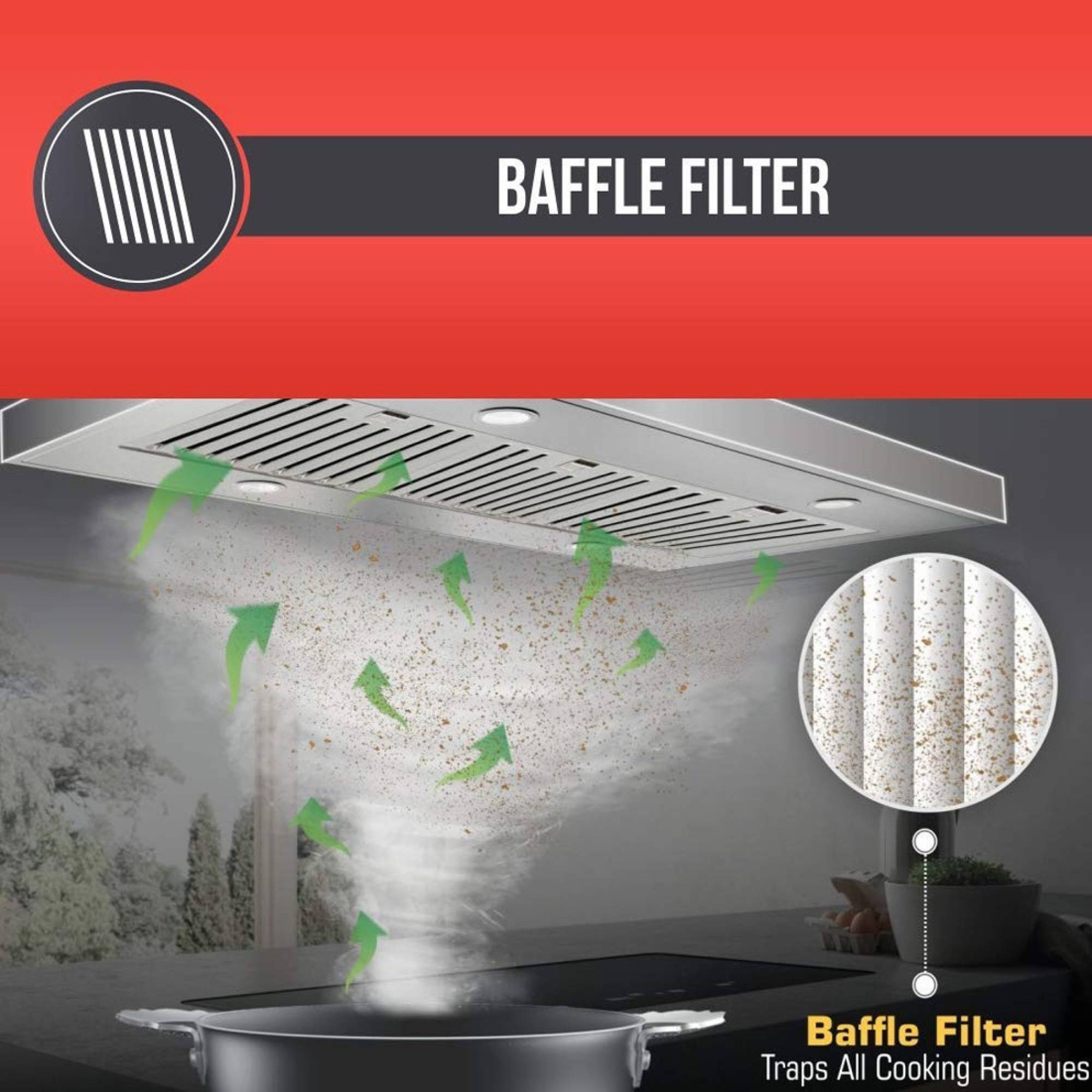 elica GLACE TF ETB Plus LTW 60 PB LED 60cm 1220m3/hr Ducted Wall Mounted Chimney with Push Button Control (Silver) elica GLACE TF ETB Plus LTW 60 PB LED 60cm 1220m3/hr Ducted Wall Mounted Chimney with Push Button Control (Silver)_5