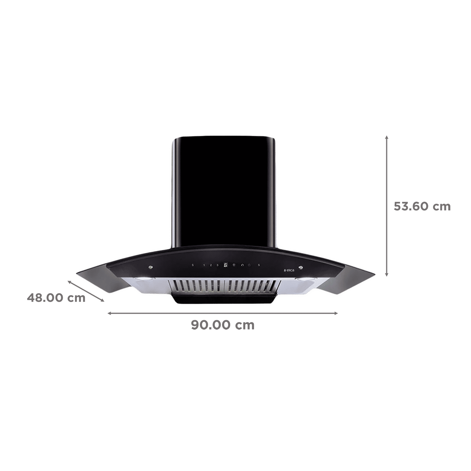 elica WD HAC TOUCH BF 90 MS NERO 90cm 1200m3/hr Ductless Auto Clean Wall Mounted Chimney with Motion Sensing Technology (Grey)_2