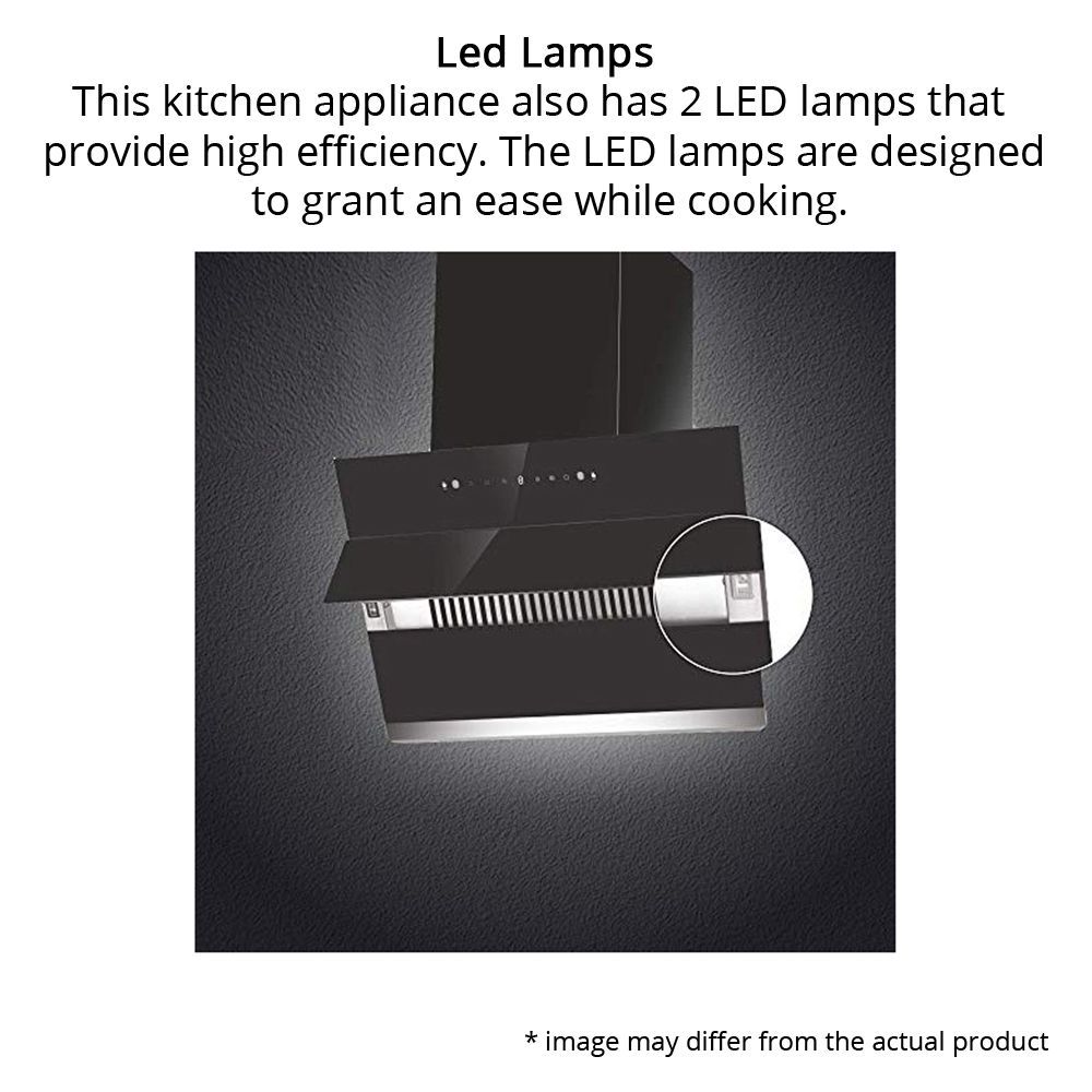 elica EFL S 601 HAC VMS 60cm 1100m3/hr Ducted Auto Clean Wall Mounted Chimney with Touch Control Panel (Black)_7