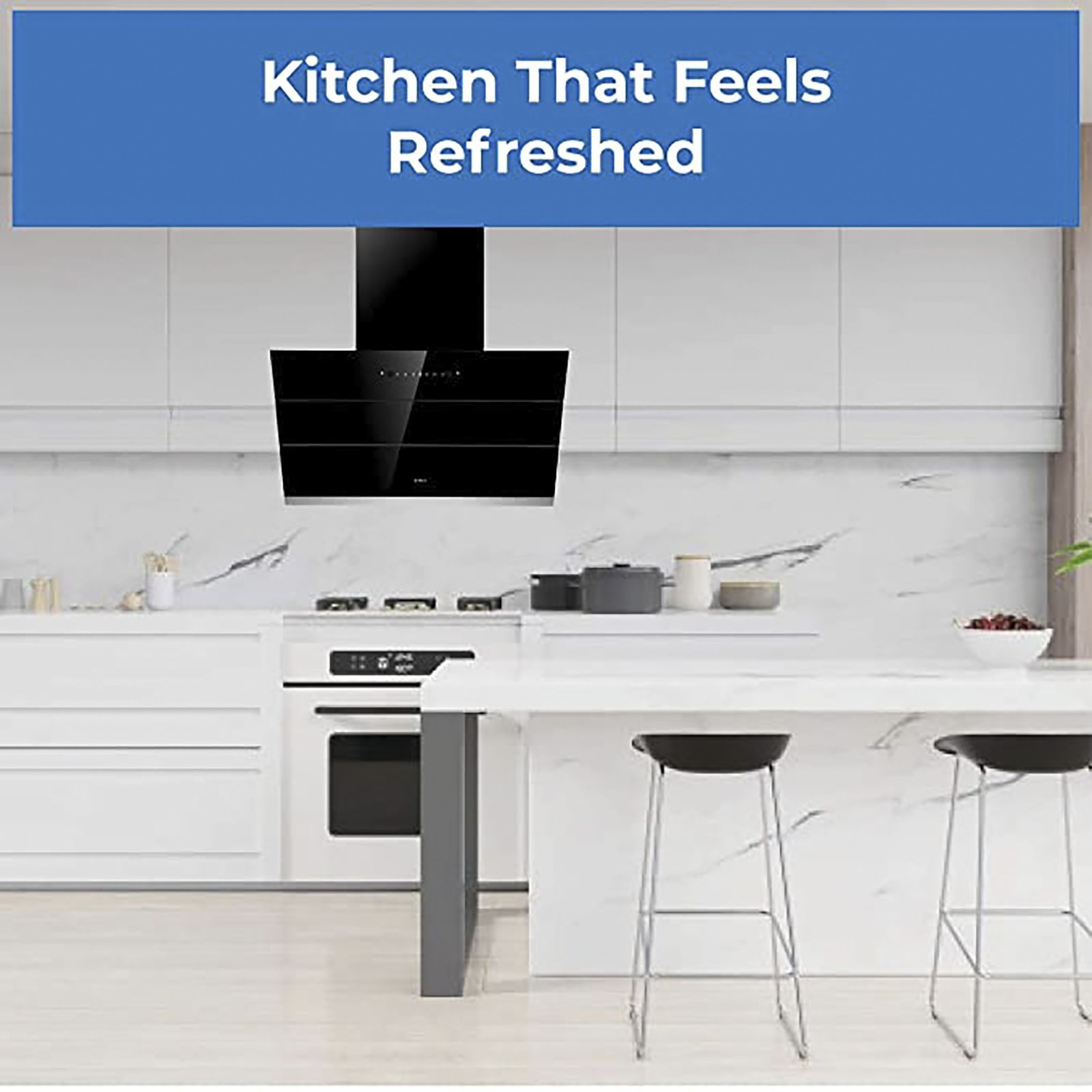 elica EFL S 901 HAC VMS 90cm 1100m3/hr Ductless Auto Clean Wall Mounted Chimney with Motion Sensing Technology (Black)_4