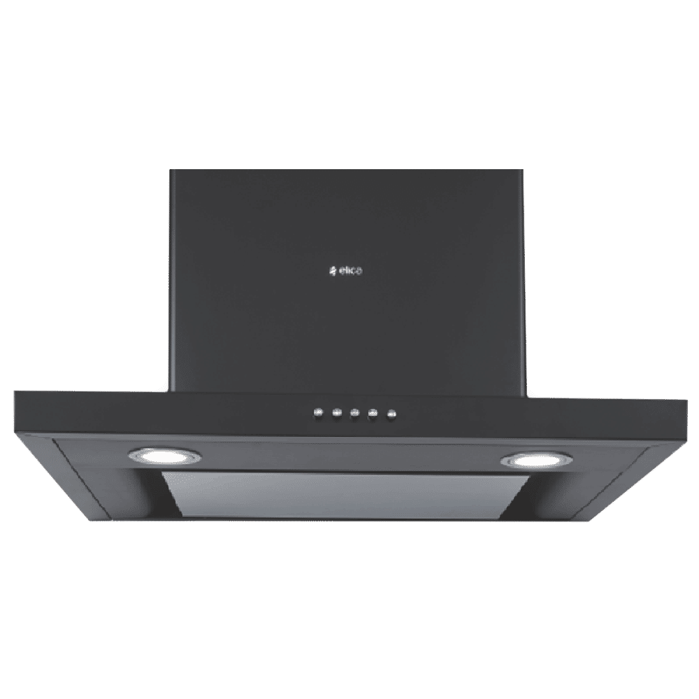 elica SPOT H4 EDS HE LTW NERO PB 90cm 1220m3/hr Ducted Wall Mounted Chimney with Push Button Control (Black)_1