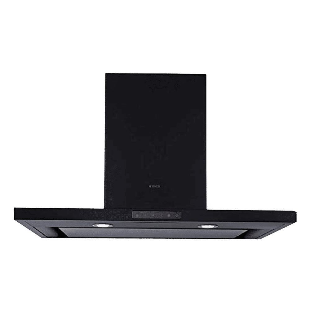 elica SPOT H4 TRIM EDS HE LTW 90 NERO T4V 90cm 1010m3/hr Ducted Wall Mounted Chimney with Touch Control (Black)_1