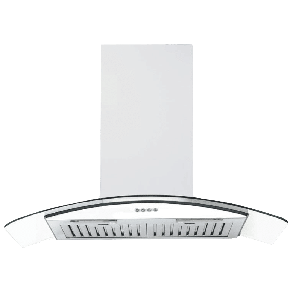 elica GLACE ETB PLUS 903 PB LED 90cm 1220m3/hr Ducted Wall Mounted Chimney with Push Button Control (Silver)_1