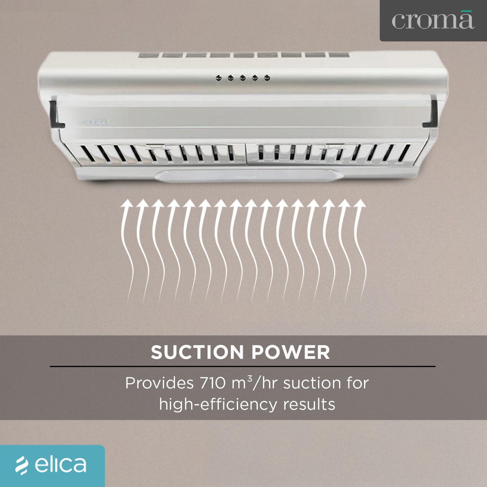 elica FS 301 SS LTW 60cm 710m3/hr Ducted Wall Mounted Chimney with Push Button Control (Silver)_5