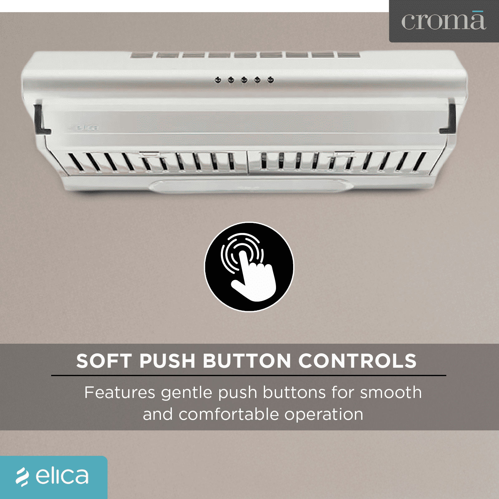 elica FS 301 SS LTW 60cm 710m3/hr Ducted Wall Mounted Chimney with Push Button Control (Silver)_7