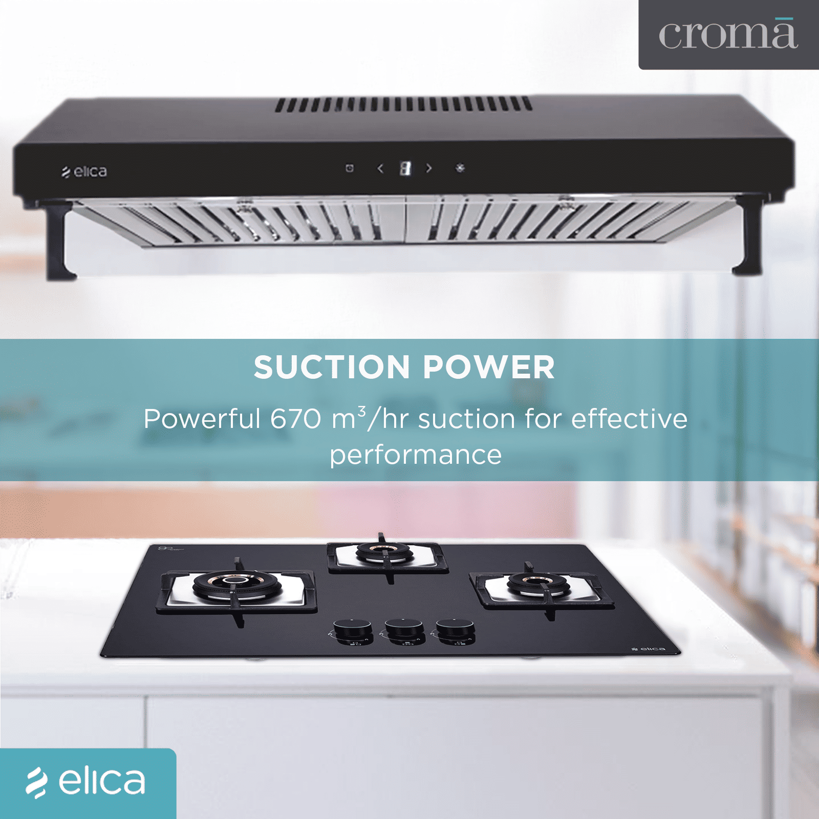 elica TNT 602 Touch BK 60cm 670m3/hr Ducted Auto Clean Wall Mounted Chimney with Touch Control Panel (Black)_6