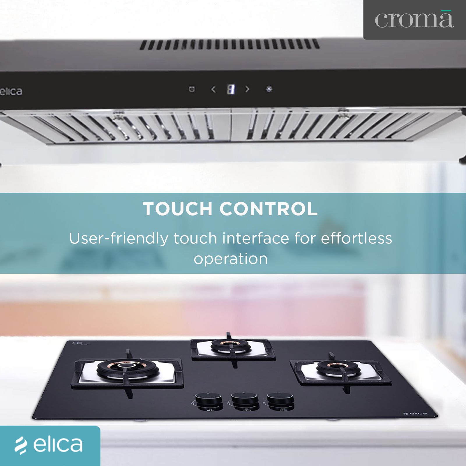 elica TNT 602 Touch BK 60cm 670m3/hr Ducted Auto Clean Wall Mounted Chimney with Touch Control Panel (Black)_8