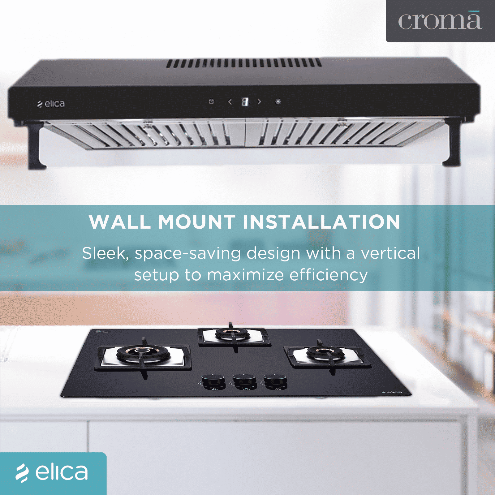 elica TNT 602 Touch BK 60cm 670m3/hr Ducted Auto Clean Wall Mounted Chimney with Touch Control Panel (Black)_9