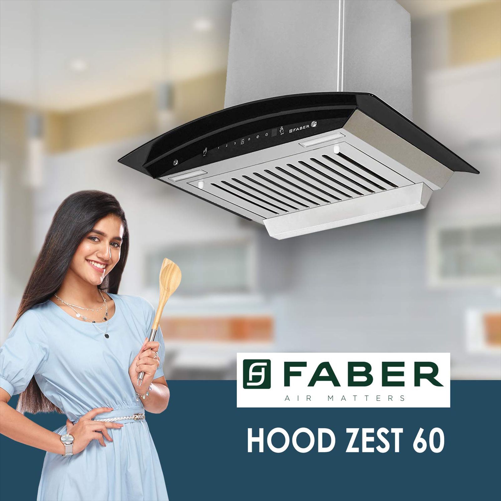 FABER Zest 60cm 1100m3/hr Ducted Auto Clean Wall Mounted Chimney with Baffle Filter (Silver)_12