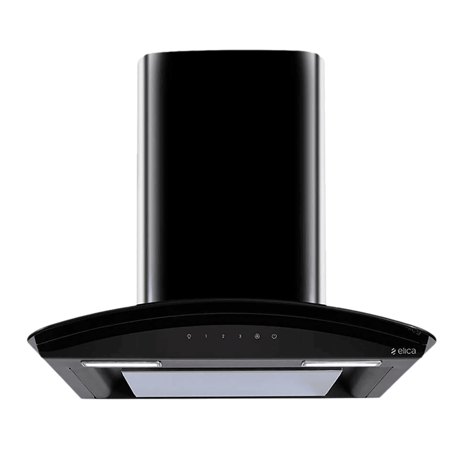 elica GLACE EDS 60 BK NERO T4V LED 60cm 1010m3/hr Ducted Wall Mounted Chimney with Touch Control Panel (Black)_1