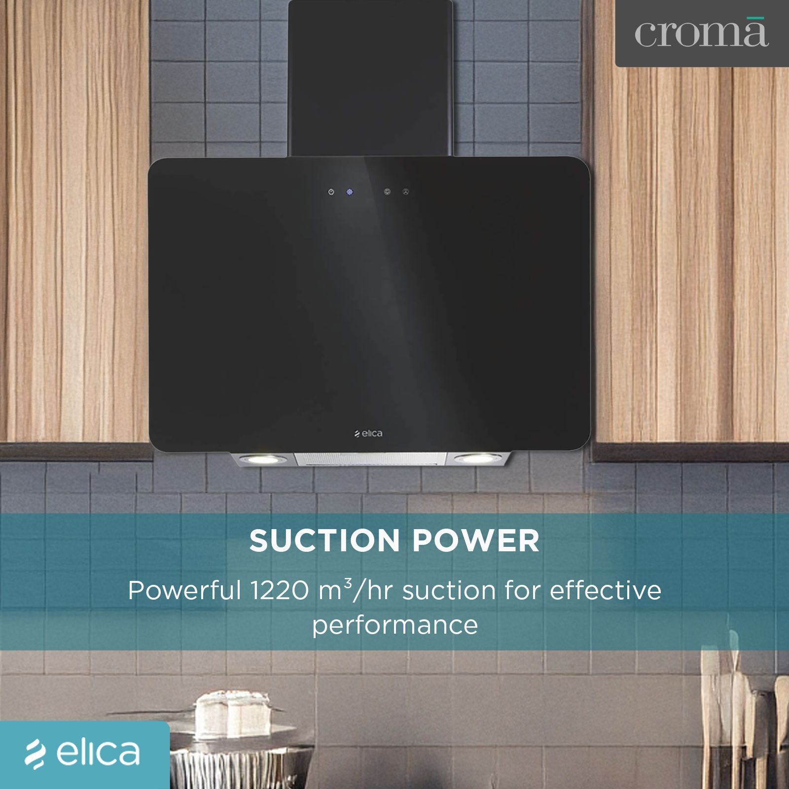 elica KITTY ETB HE LTW 60 BK T4V LED 60cm 1220m3/hr Ducted Wall Mounted Chimney with Monobloc Glass Design (Black) elica KITTY ETB HE LTW 60 BK T4V LED 60cm 1220m3/hr Ducted Wall Mounted Chimney with Monobloc Glass Design (Black)_7