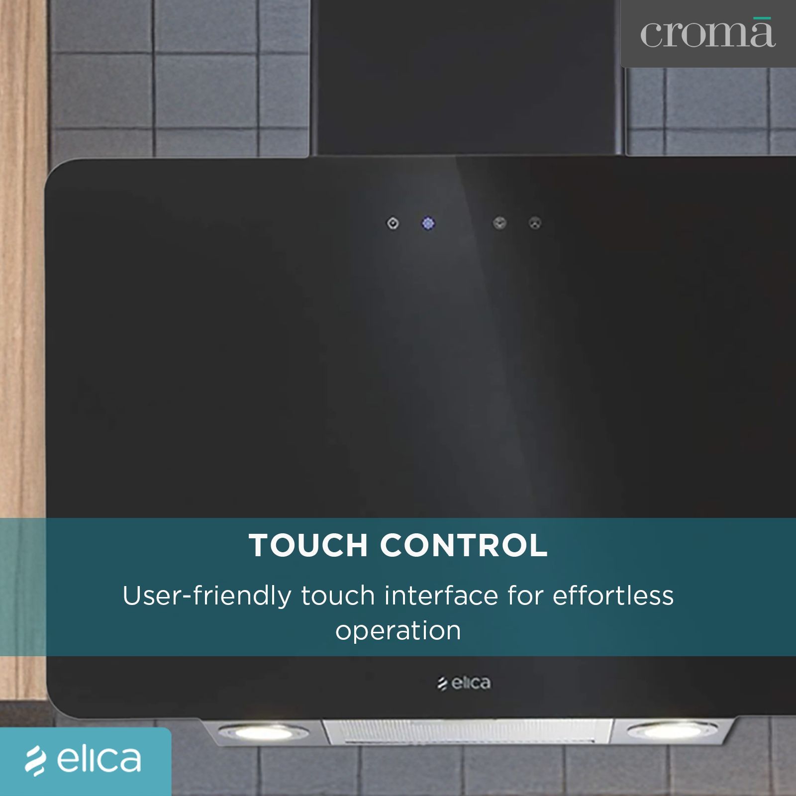 elica KITTY ETB HE LTW 60 BK T4V LED 60cm 1220m3/hr Ducted Wall Mounted Chimney with Monobloc Glass Design (Black) elica KITTY ETB HE LTW 60 BK T4V LED 60cm 1220m3/hr Ducted Wall Mounted Chimney with Monobloc Glass Design (Black)_9