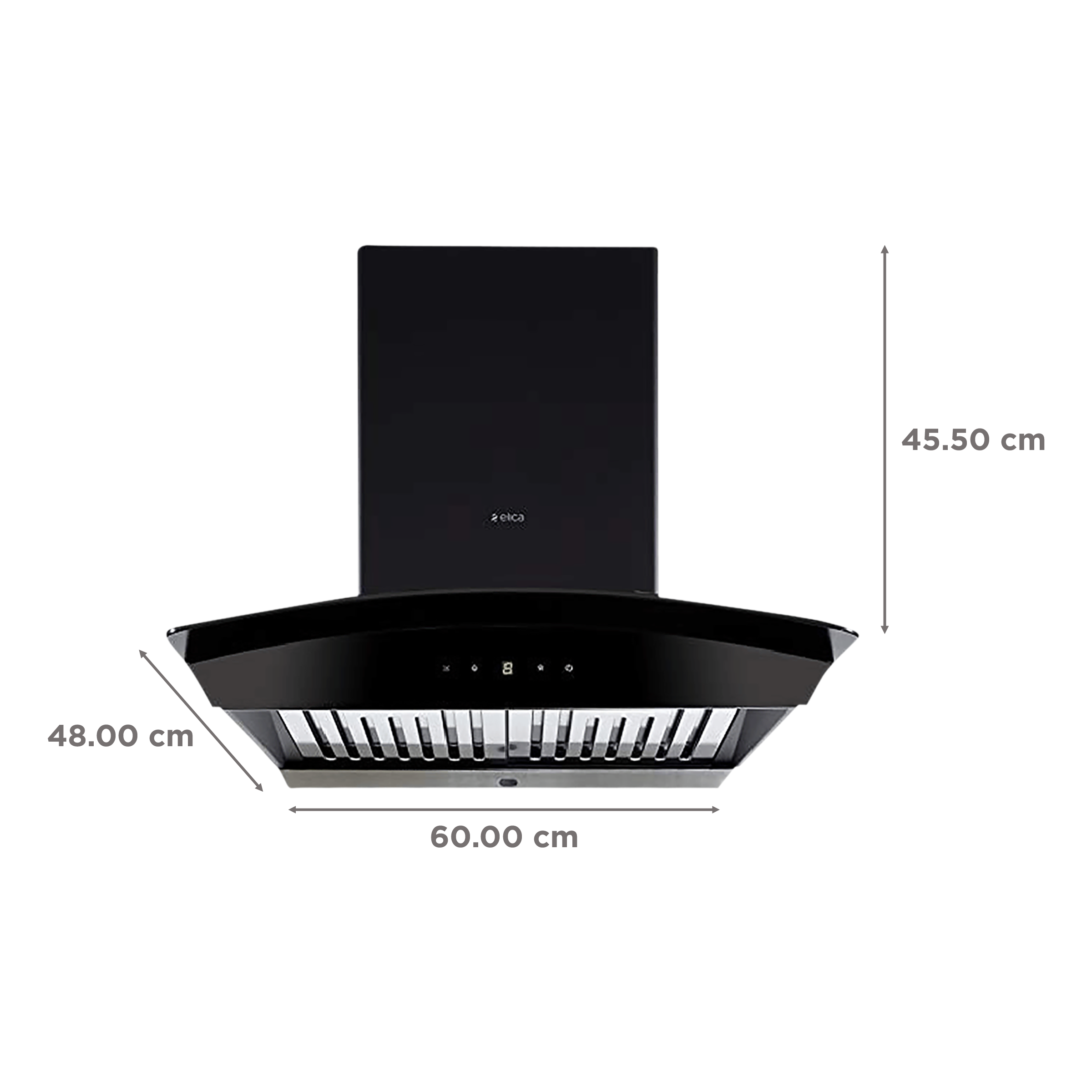 elica WDAT HAC 60 NERO 60cm 1200m3/hr Ducted Auto Clean Wall Mounted Chimney with Touch Control Panel (Black) elica WDAT HAC 60 NERO 60cm 1200m3/hr Ducted Auto Clean Wall Mounted Chimney with Touch Control Panel (Black)_2