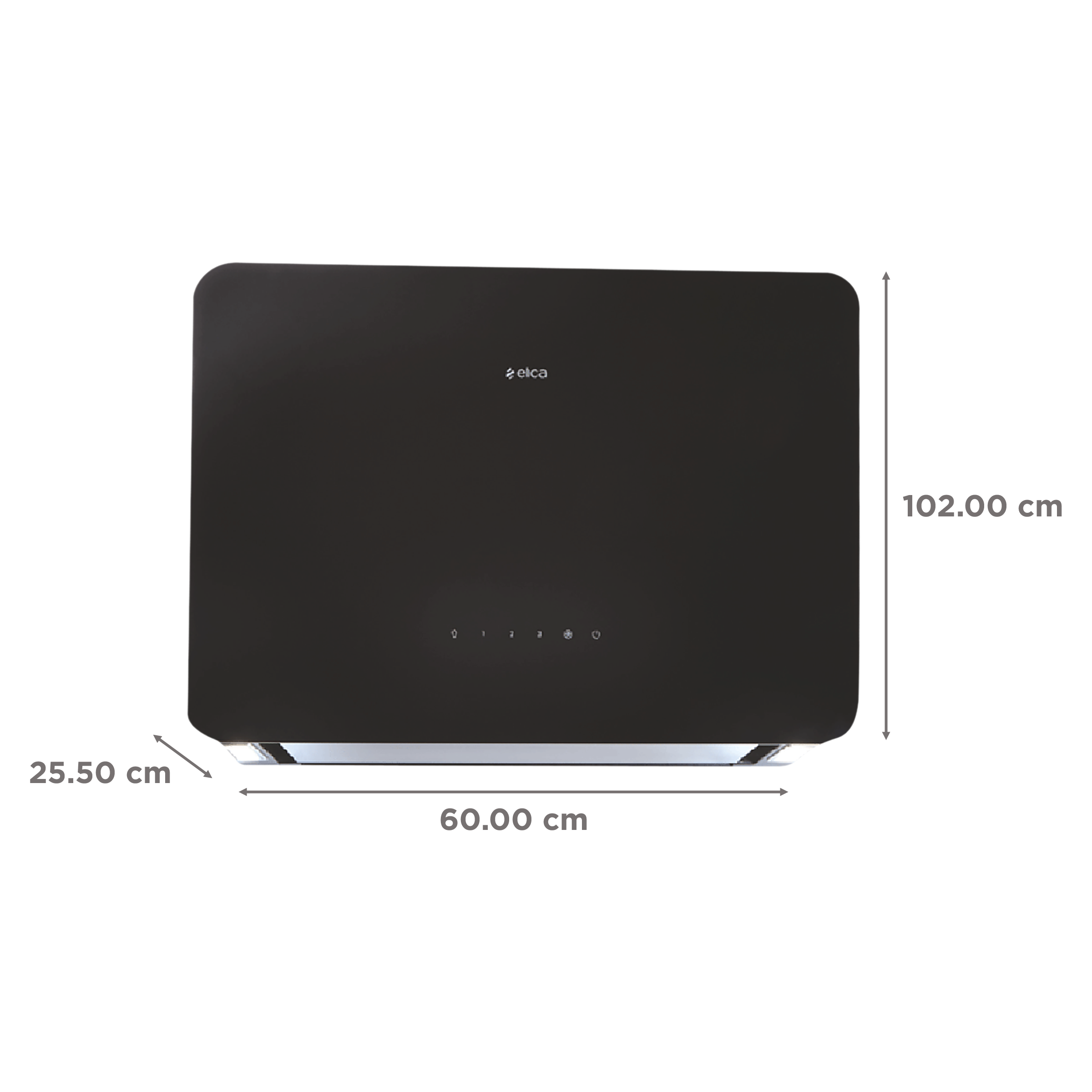 elica KITTY SLIM EDS HE LTW 60 T4V LED 60cm Ducted Wall Mounted Chimney with Touch Control Panel (Black)_2