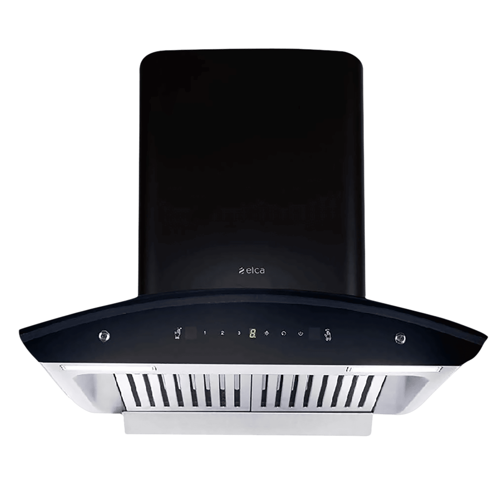 elica WD TBF HAC 60 MS NERO 60cm 1425m3/hr Ducted Auto Clean Wall Mounted Chimney with Touch Control Panel (Black)_1