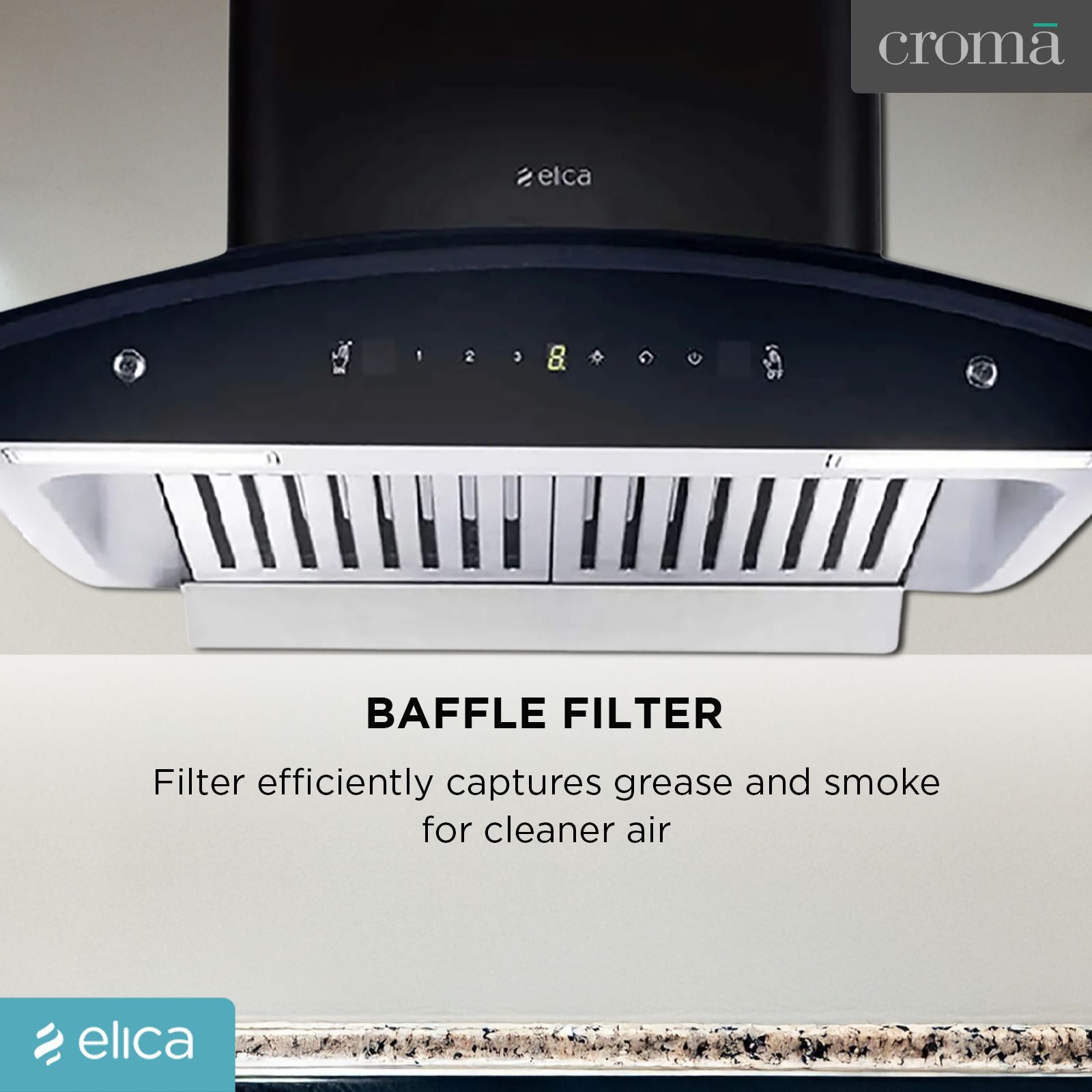 elica WD TBF HAC 60 MS NERO 60cm 1425m3/hr Ducted Auto Clean Wall Mounted Chimney with Touch Control Panel (Black)_18