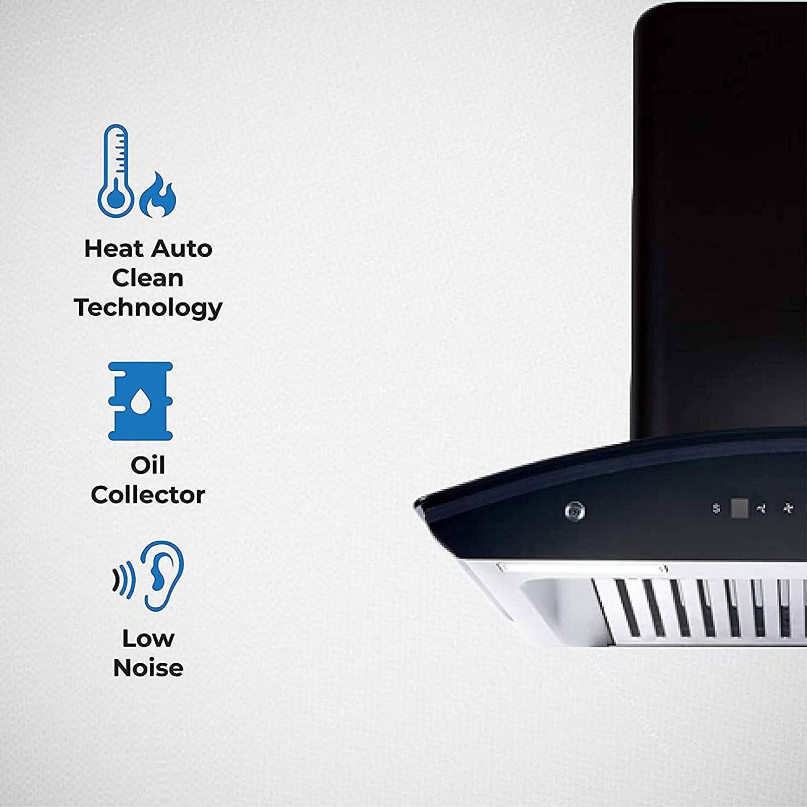 elica WD TBF HAC 60 MS NERO 60cm 1425m3/hr Ducted Auto Clean Wall Mounted Chimney with Touch Control Panel (Black)_8